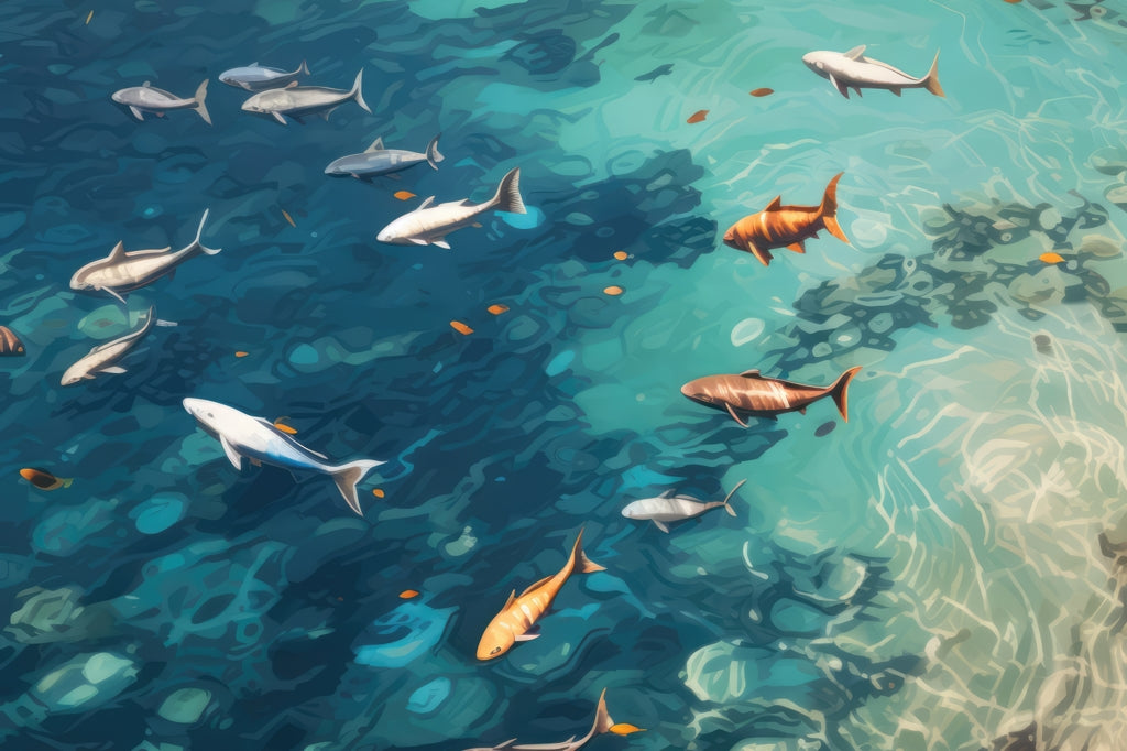 Swim Ahead White Outdoor Area Rug | Stylish Home Decor