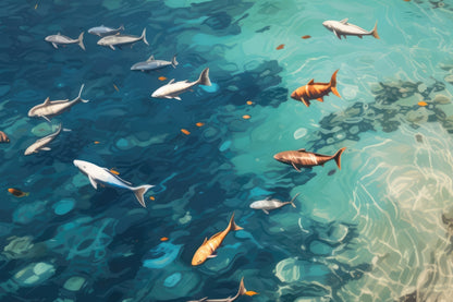 Swim Ahead White Outdoor Area Rug | Stylish Home Decor