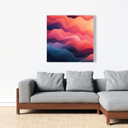 Ethereal Smoke - Pink Canvas Art for Elegant Home Decor