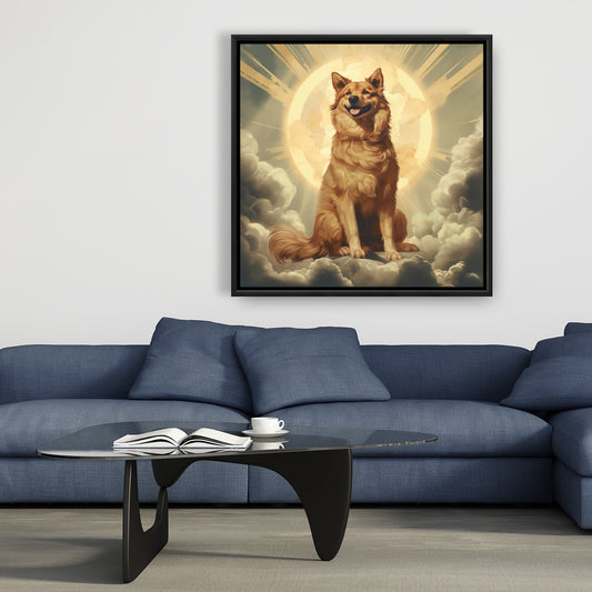 Man's best angel - 36"x36" Framed canvas