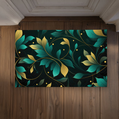 Twirling Twigs Green Indoor Outdoor Door Mat | Home Decor