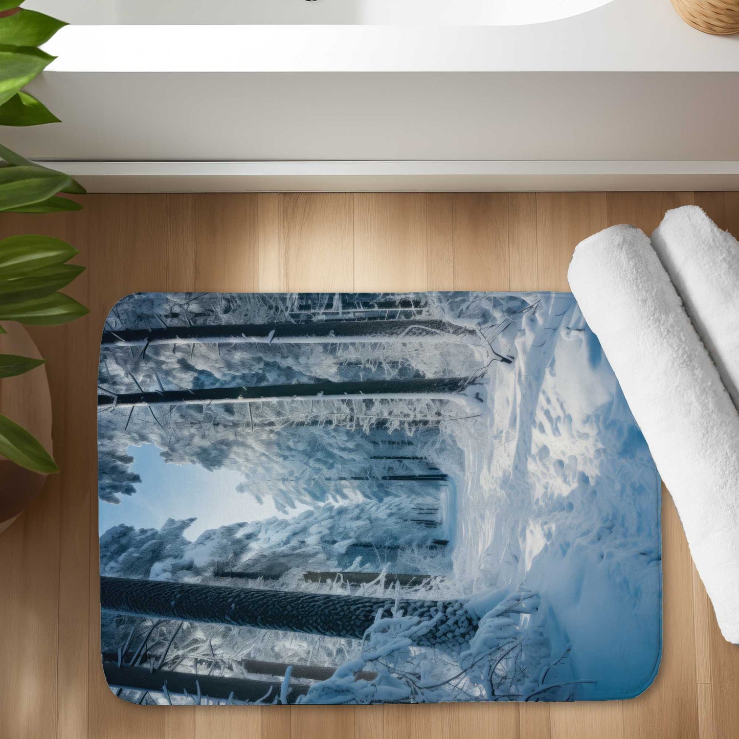 Cold Forest Brown Bath Mat | Cozy Home Decor Essential
