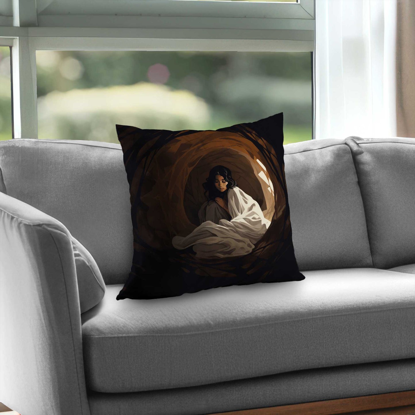 Coussin décoratif en sergé de polyester Warm Embrace - Décoration intérieure confortable