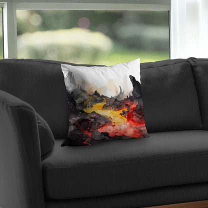 Hot and flowing Orange Poly Twill Throw Pillow Insert |