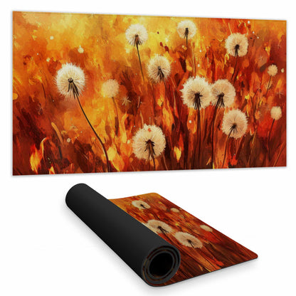 Dandelion Fire Desk Mat - Stylish Home Decor Accessory