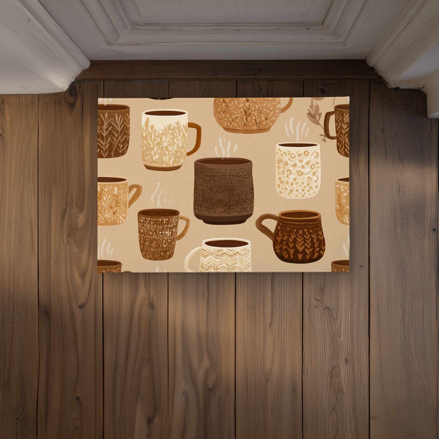 Cozy Cup Collection Door Mat - Indoor Outdoor Home Decor