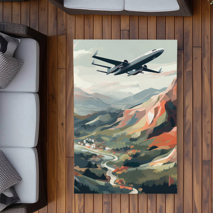 Shallow Flight Beige Outdoor Area Rug | Home Decor Essentials