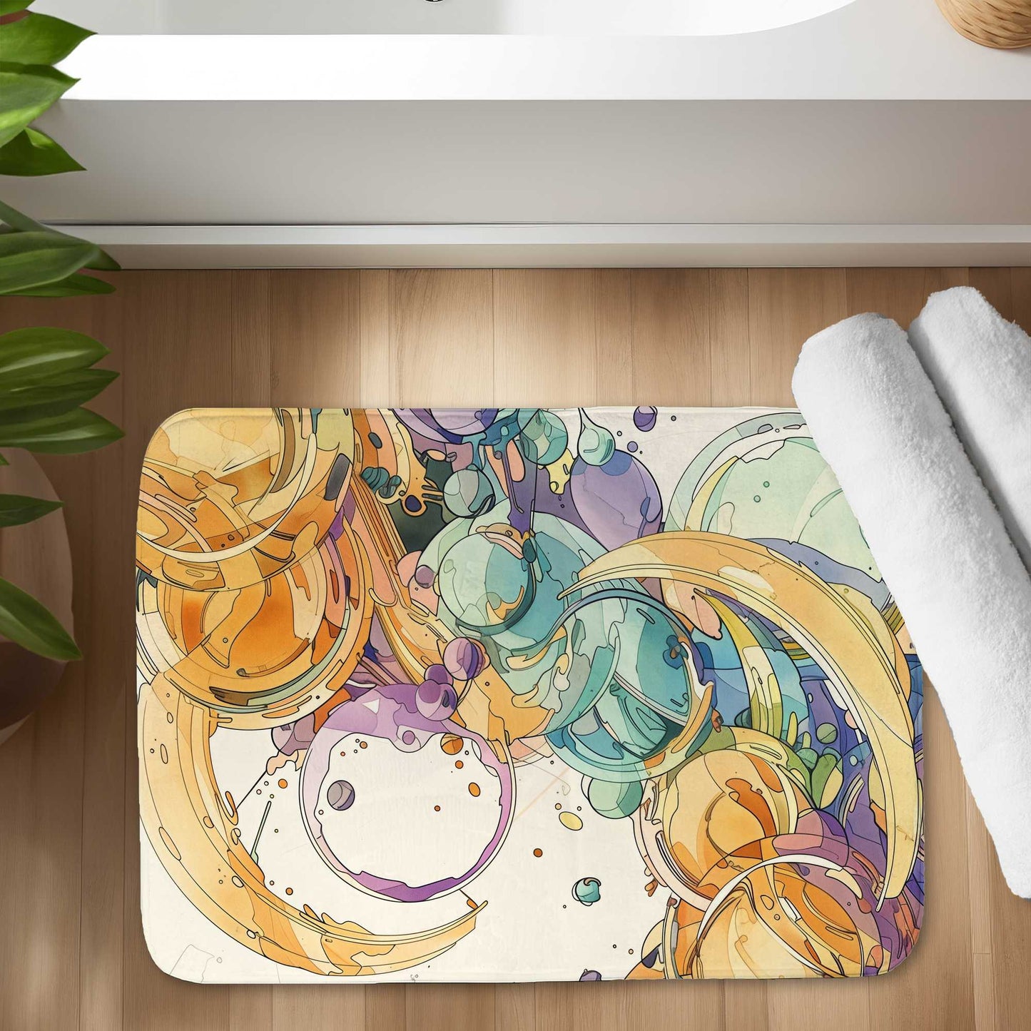 Plan Bath Mat | Stylish, Soft, Durable Home Decor Mat