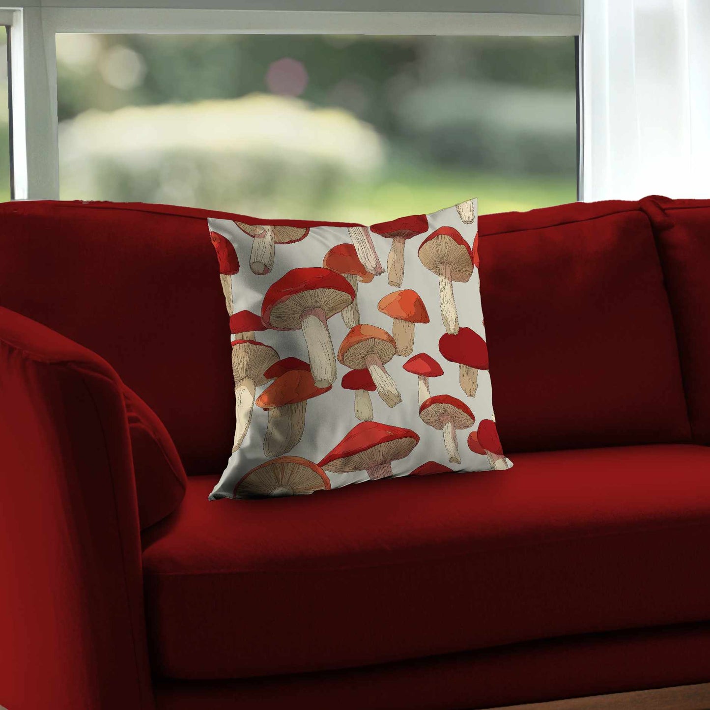 Coussin décoratif en sergé polyester Rouge cramoisi Cap Dance | Décoration d'intérieur