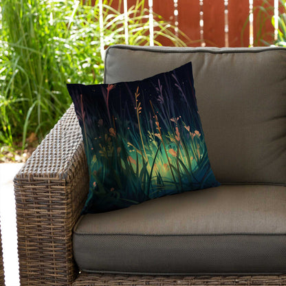 Between Twigs Poly Twill Throw Pillow | Stylish Home Decor