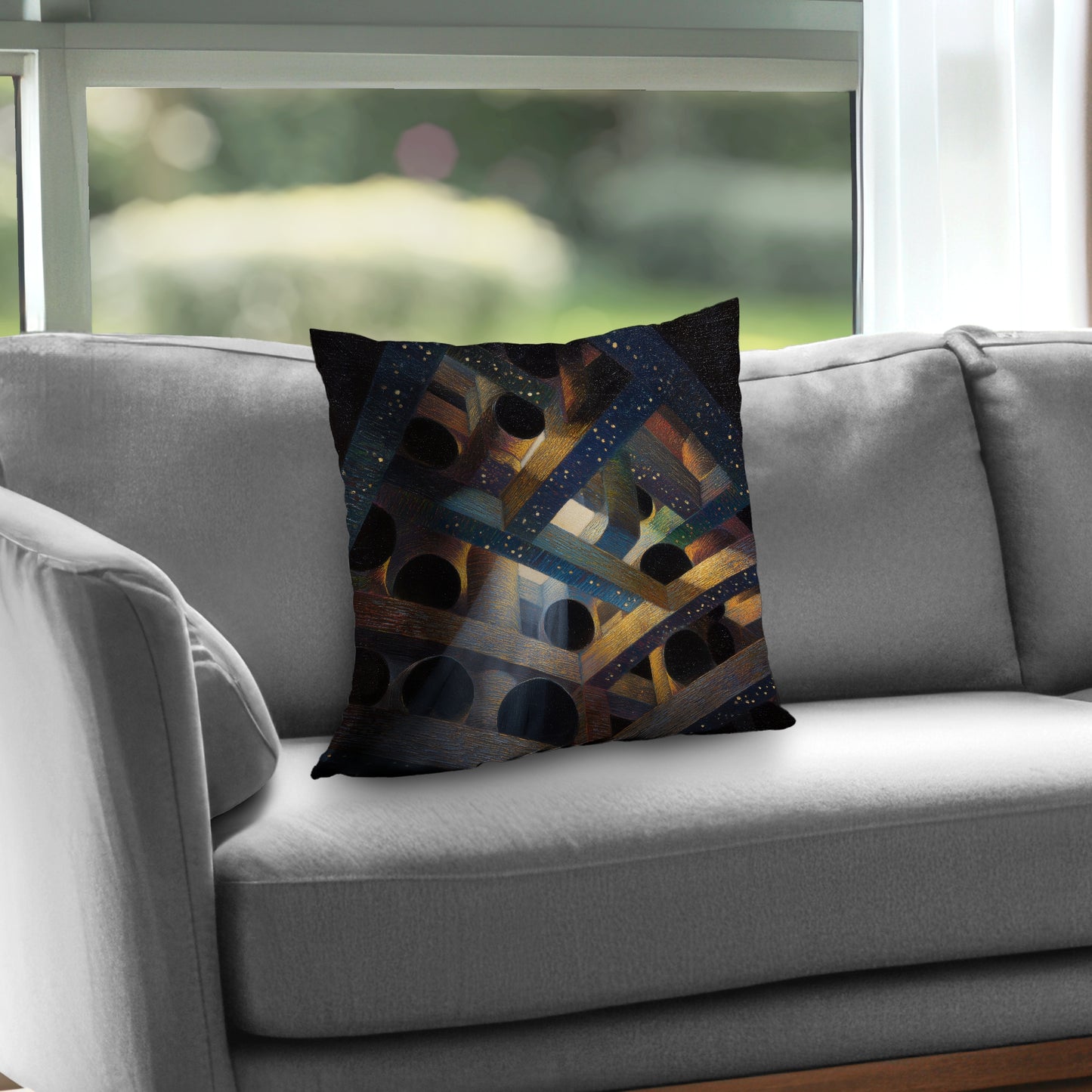Pipe Dream Poly Twill Throw Pillow - Stylish Home Decor