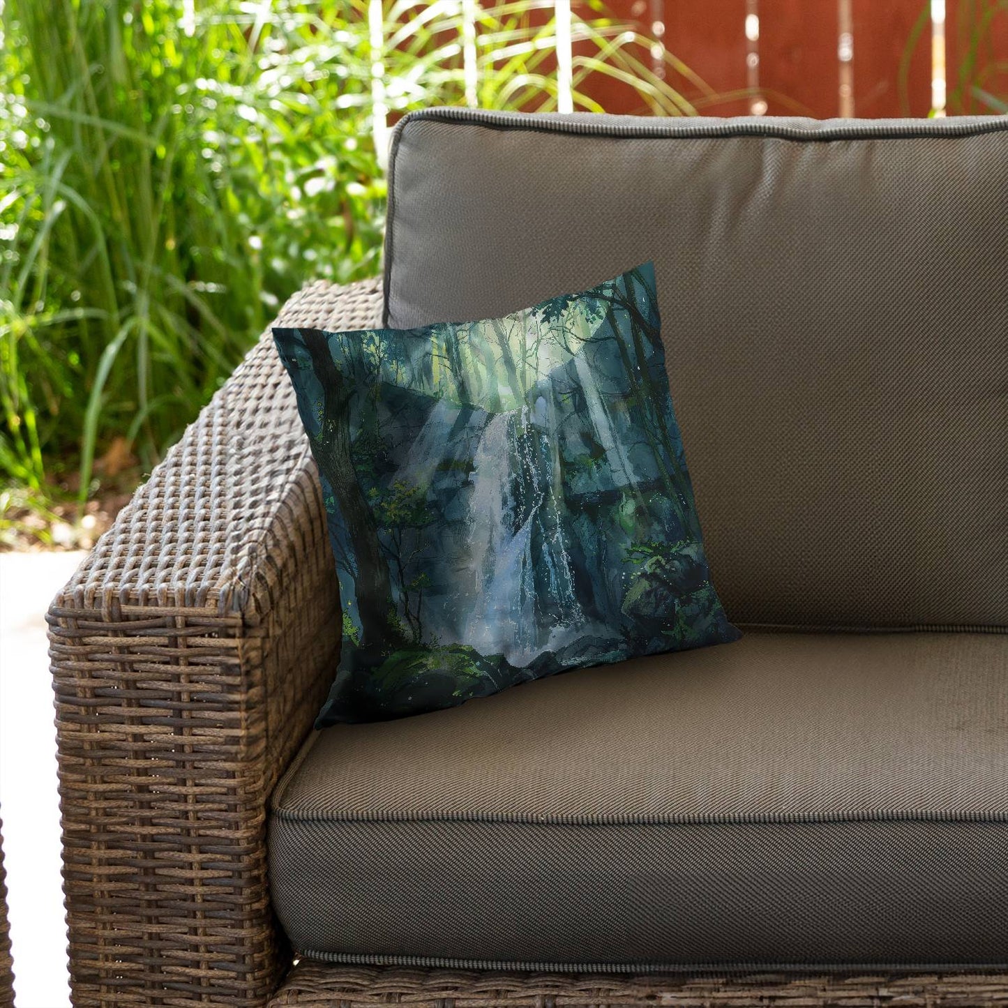 Sleeping fall - Throw pillow - Print on demand