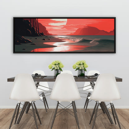 Blood sun - 36"x36" Framed canvas