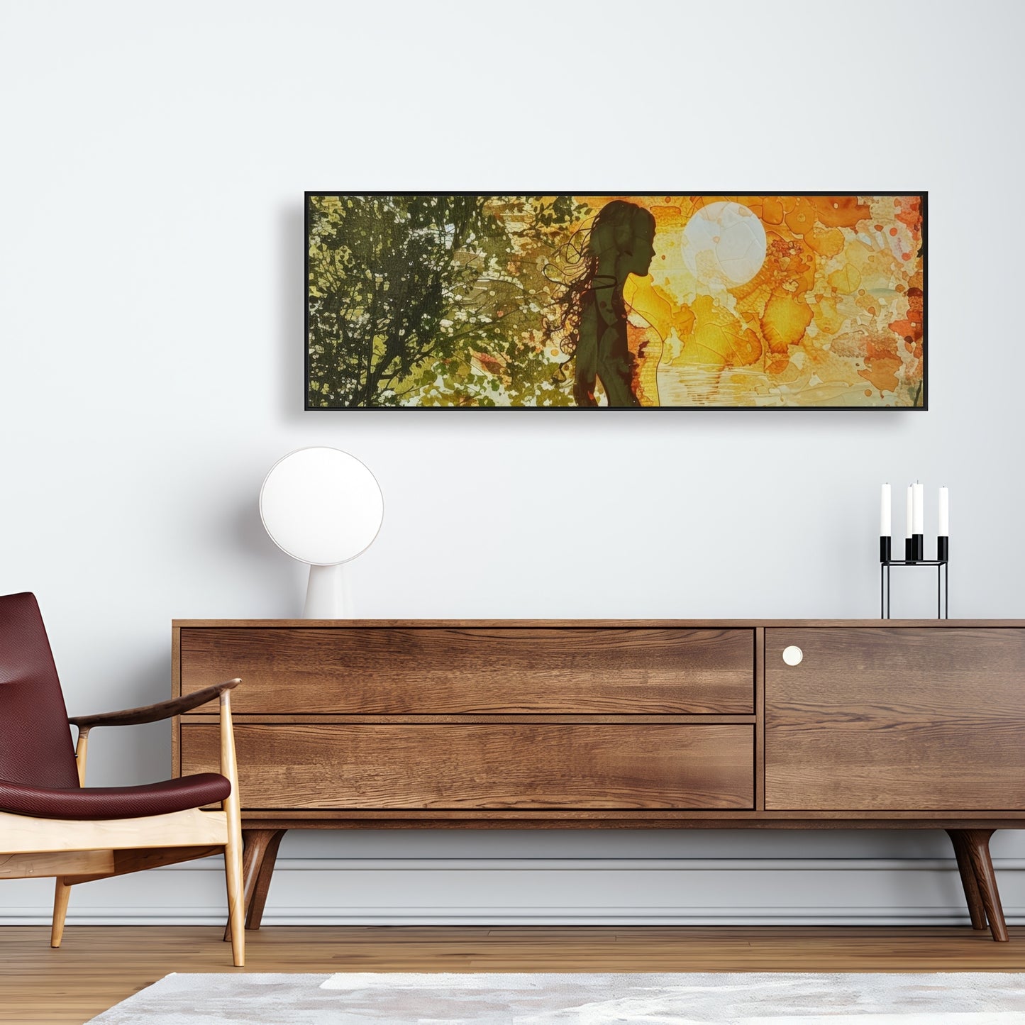Peaceful sun - 36"x36" Framed canvas