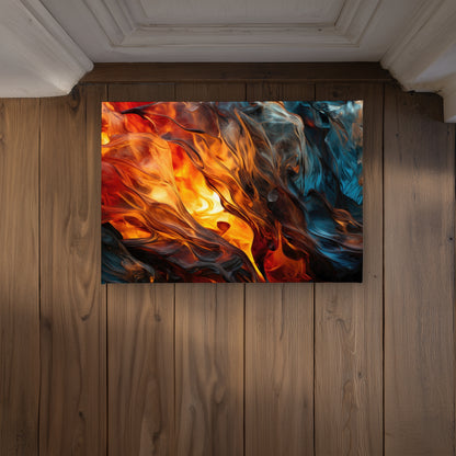 Crystallized Fire Black Indoor Outdoor Door Mat | Home Decor