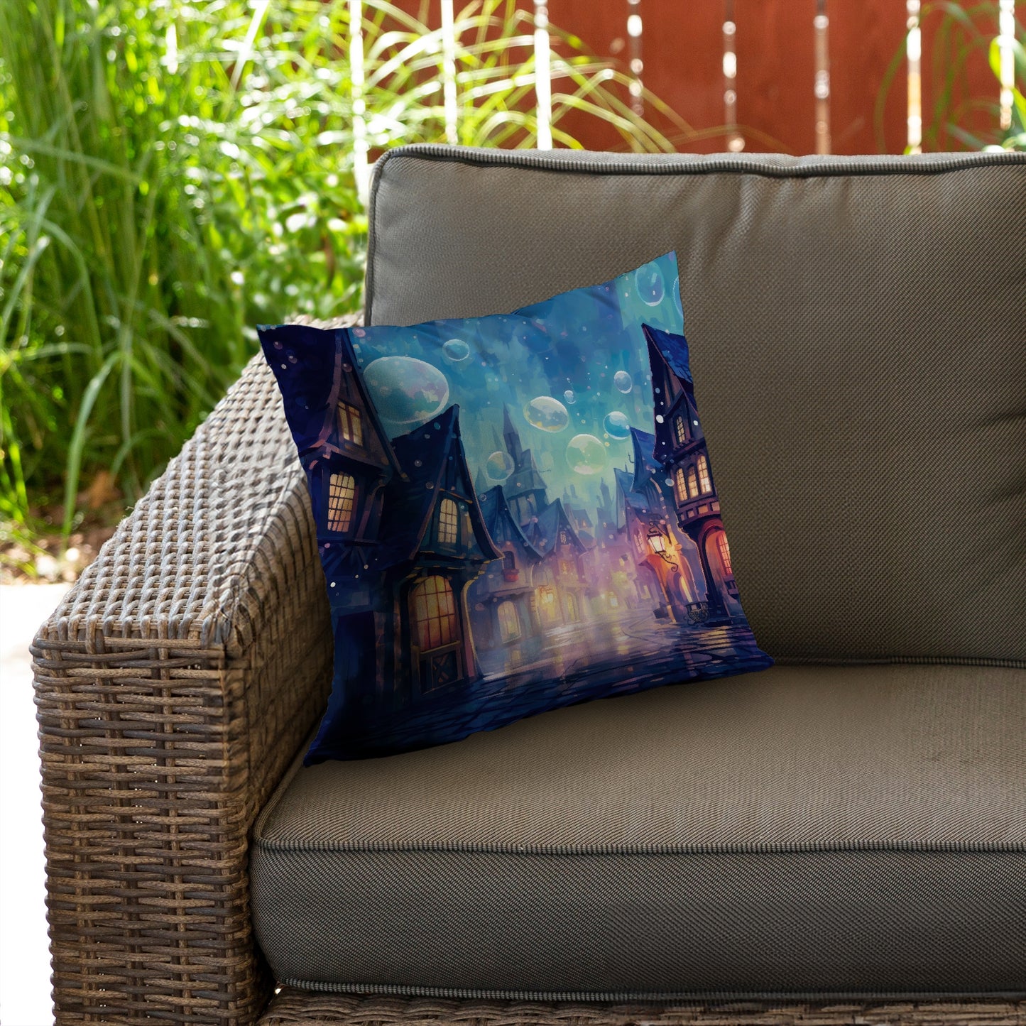 Bubble ville - Throw Pillow