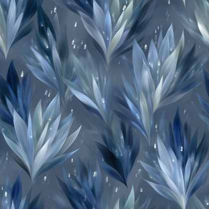 Rideau de douche Feuilles glacées | Accessoire de décoration élégant pour la maison
