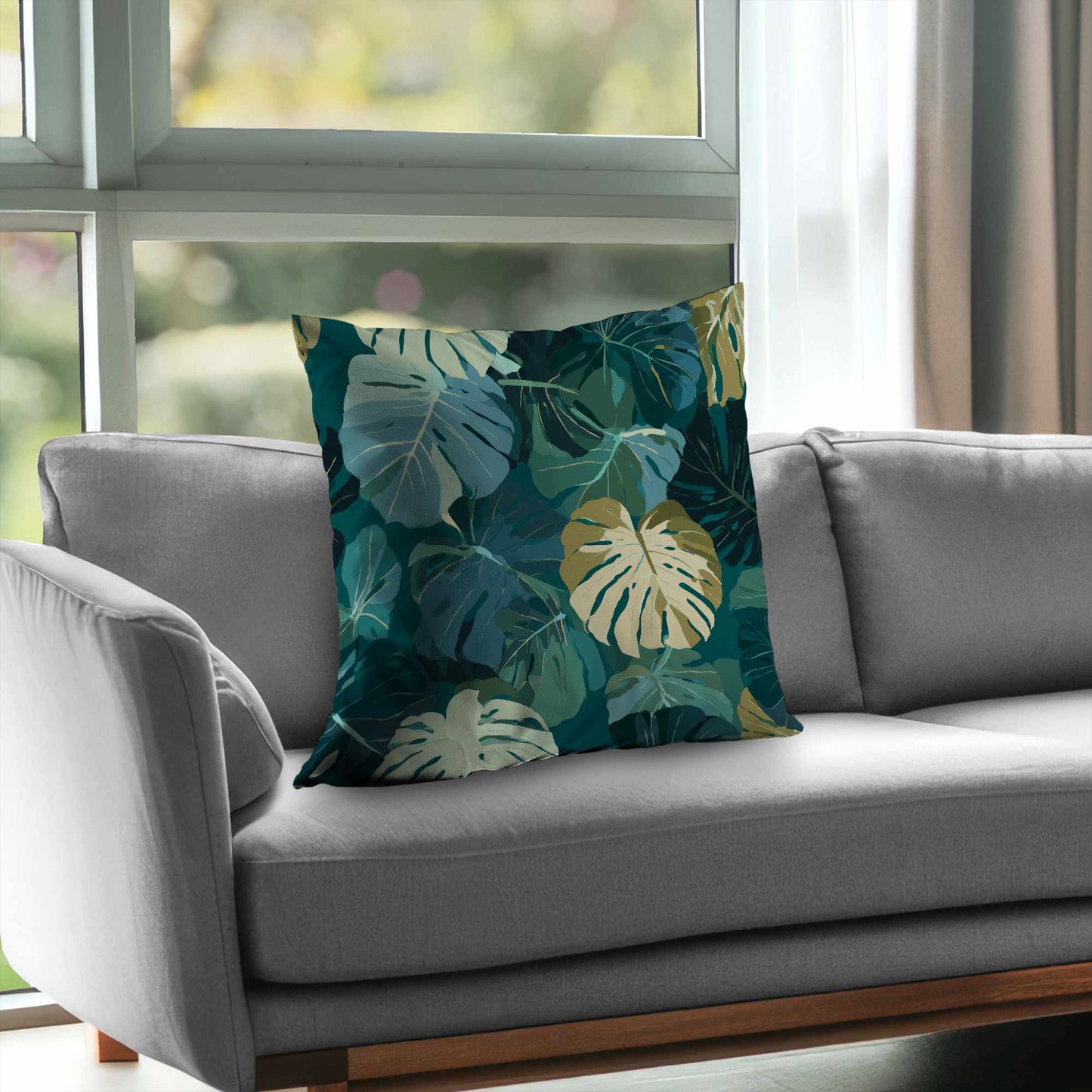 Tropical Leaf Veil Throw Pillow - Stylish Home Decor Accent