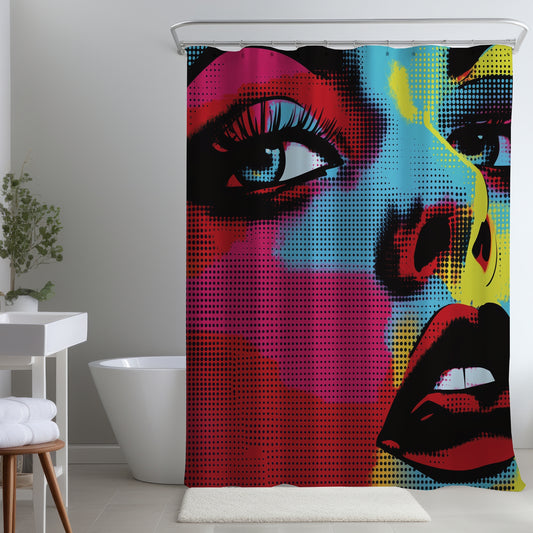 Comics Red Shower Curtain - Stylish Home Decor for Your Bathroom