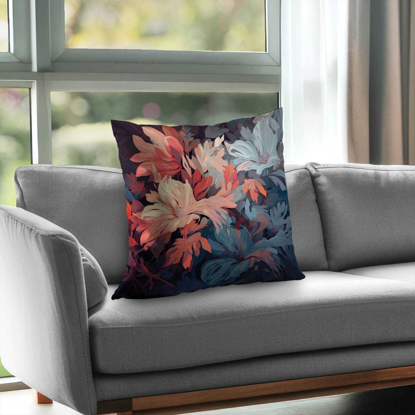 Silent Charm Poly Twill Throw Pillow - Stylish Home Decor
