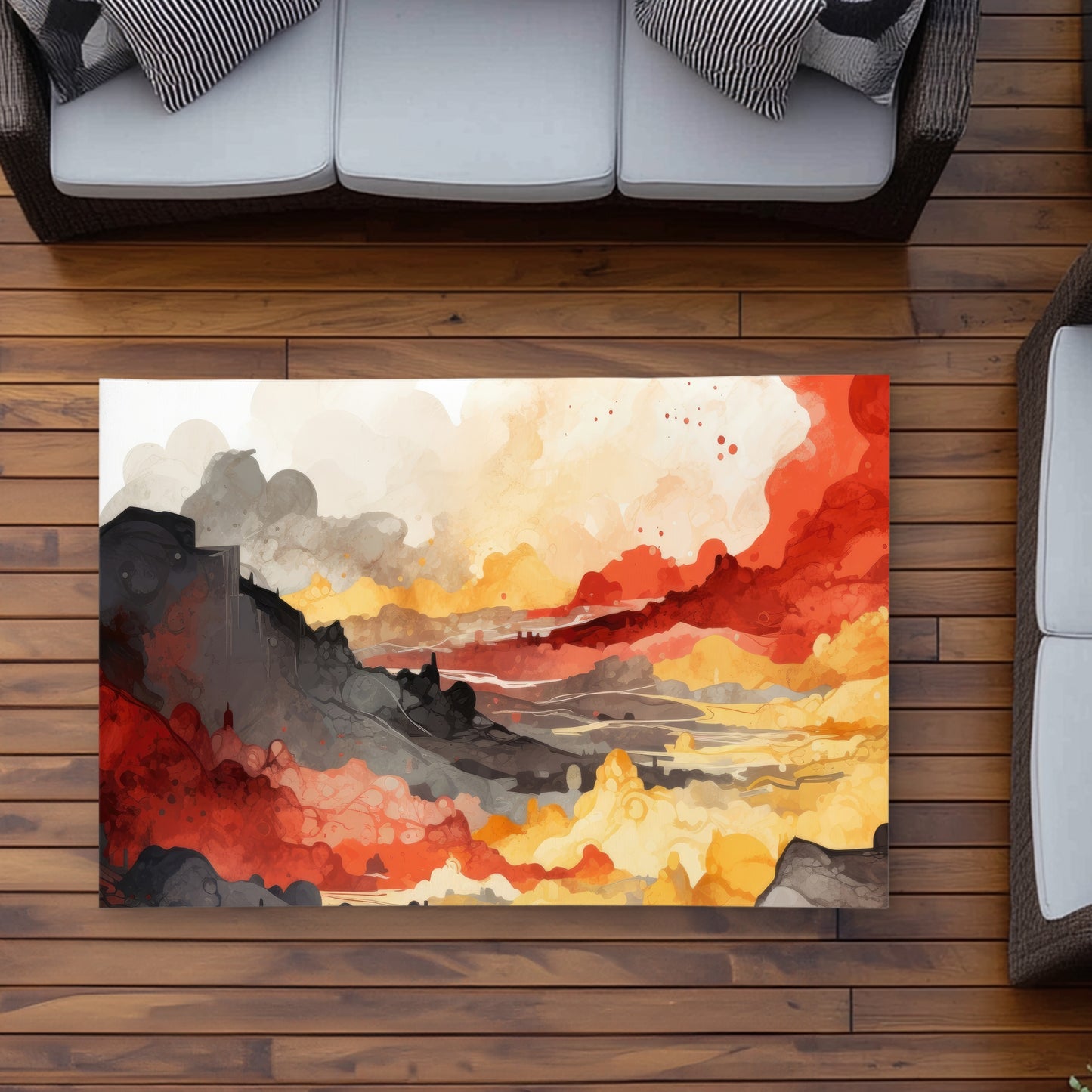 Scolding Land Red Outdoor Area Rug | Stylish Home Decor