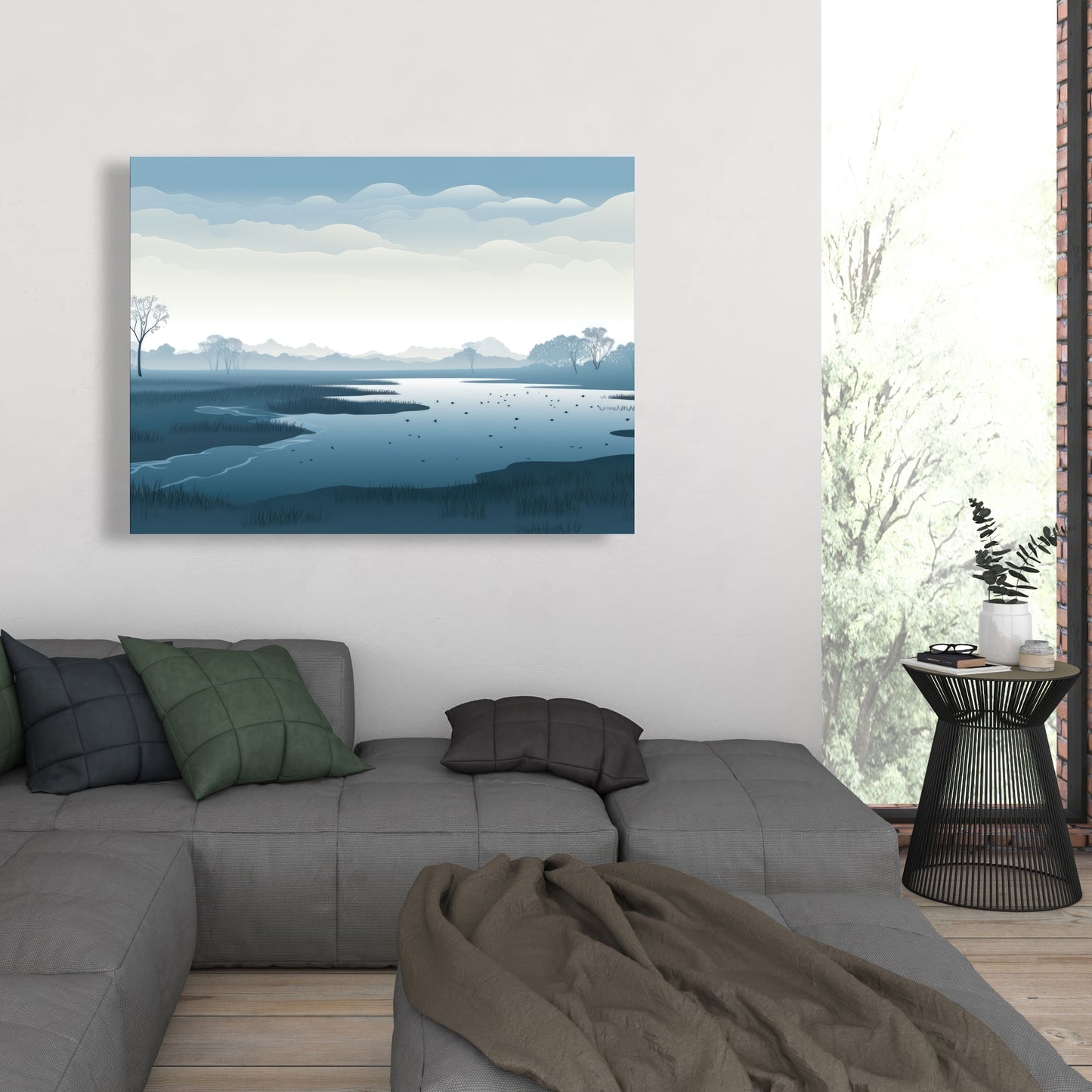 Minimalist swamp - 32"x32" Canvas