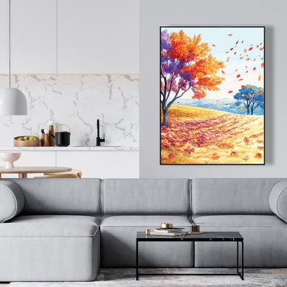 Spring breeze - White Framed Canvas Home Decor Art Piece