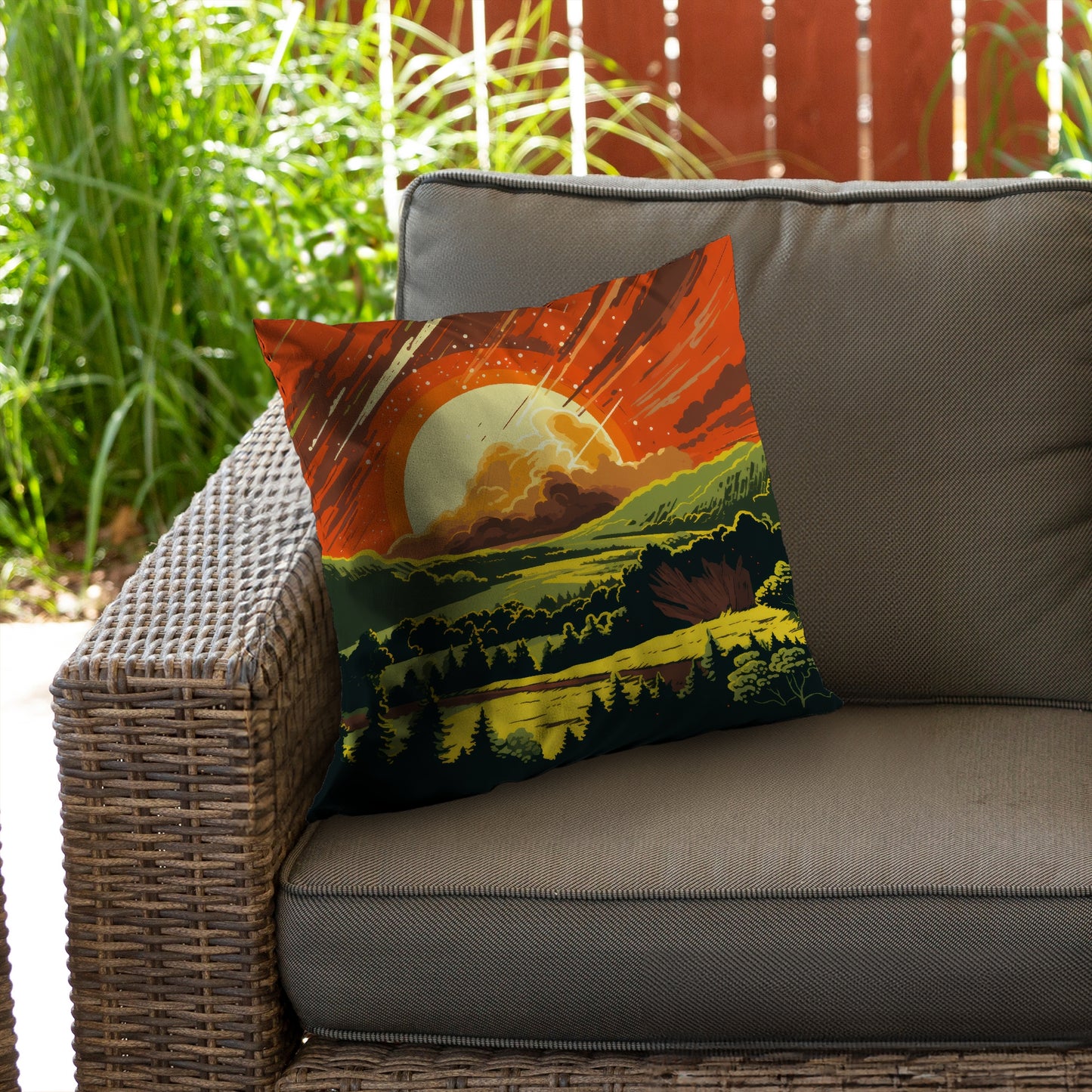 Last Days Orange Poly Twill Throw Pillow Insert for Home Decor