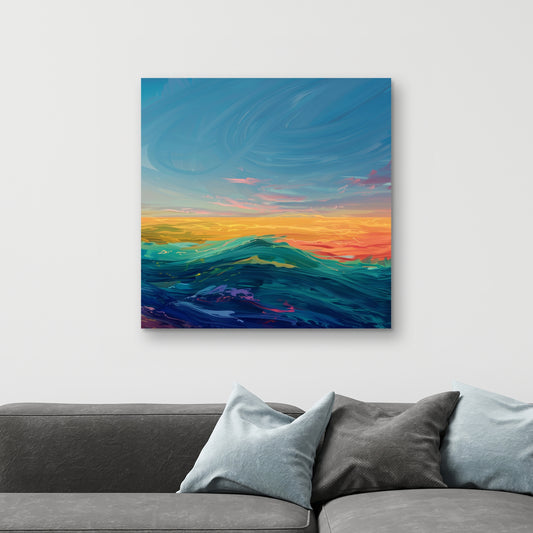 Watercolors Blue Canvas Art for Home Decor - Elegant Design