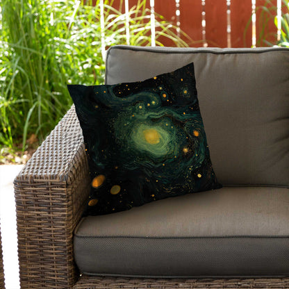Illuminated in Space Black Poly Twill Throw Pillow Insert |
