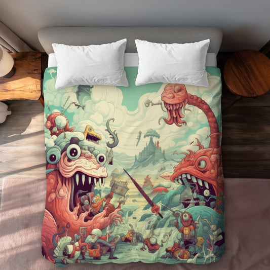 Day of Reckoning Pink Duvet Cover | Stylish Home Decor