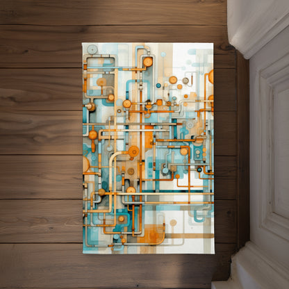 Like Clockwork Gold Indoor Outdoor Door Mat | Home Decor