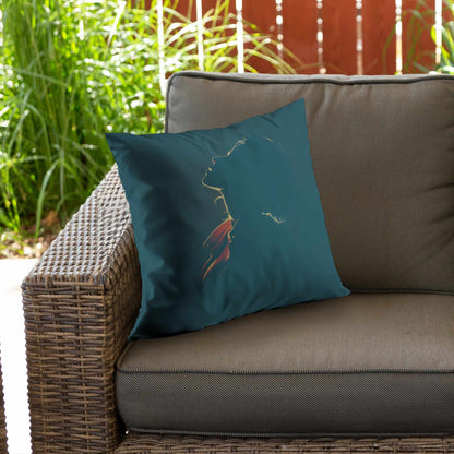 Coussin décoratif en sergé poly Silence Lumière Chuchotement | Décoration d'intérieur