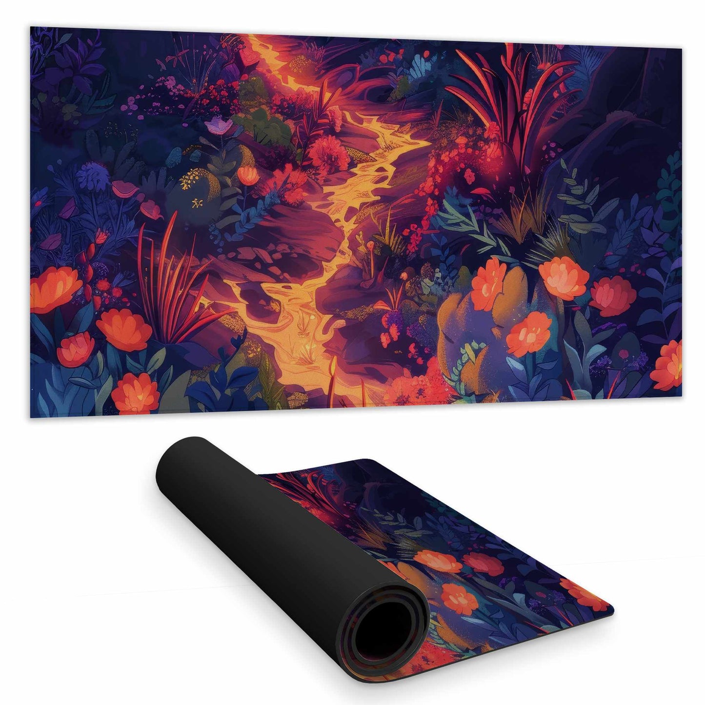 Burning Flowers Desk Mat | Stylish Home Decor Accessory