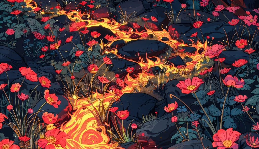 Dodging Nature Black Indoor Outdoor Tablecloth