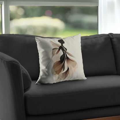 Classy Silhouette Poly Twill Throw Pillow - Chic Home Decor