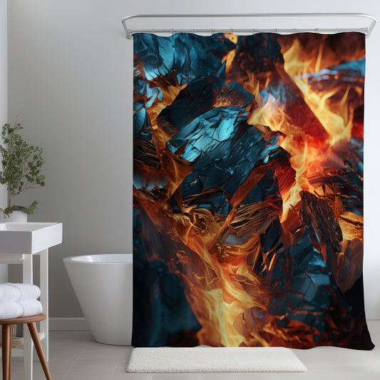 Cursed Visions Turquoise Shower Curtain for Home Decor | Stylish