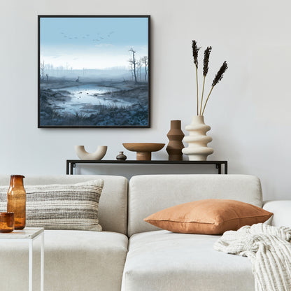 Swampy lands - 36"x36" Framed canvas