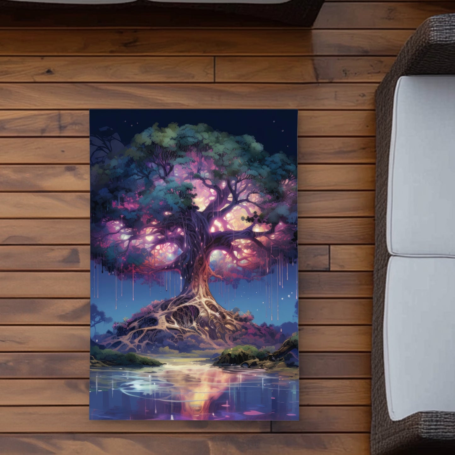 The power of nature - Pink outdoor area rug for home decor