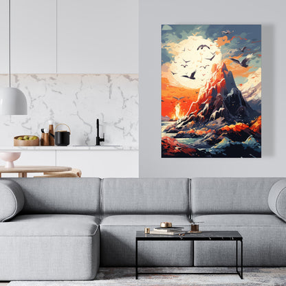 Towards Danger - Red Canvas Art | Modern Design