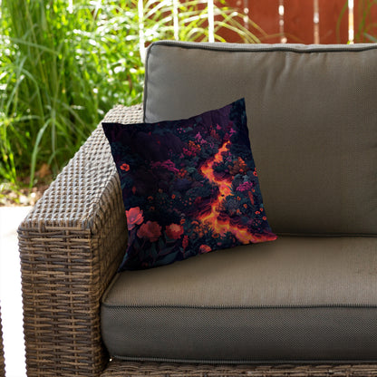 Flowing magma - Throw Pillow