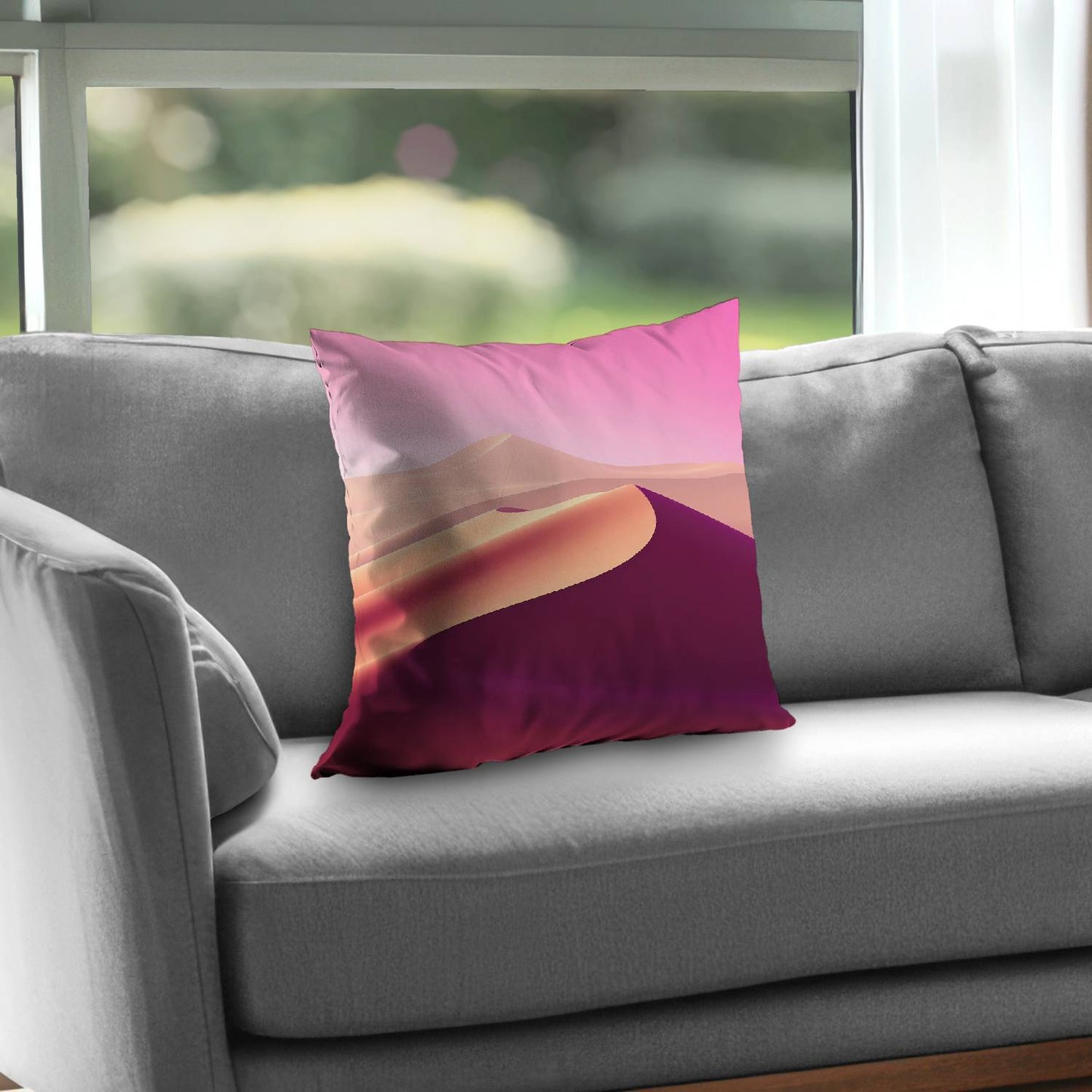 Calm dunes Purple Poly Twill Throw Pillow Insert | Decor