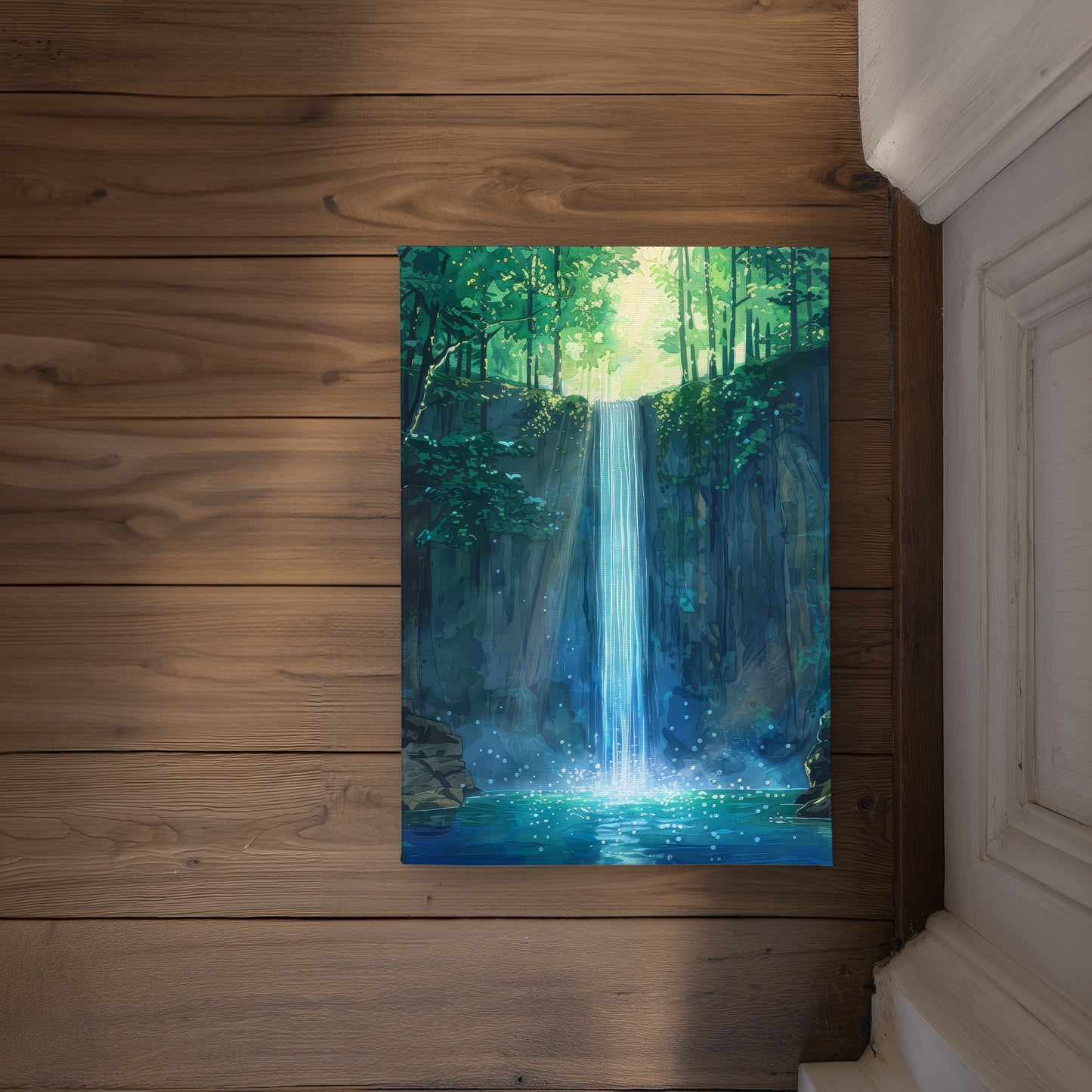 Waterfall Blue Indoor Outdoor Door Mat - Home Decor Accent