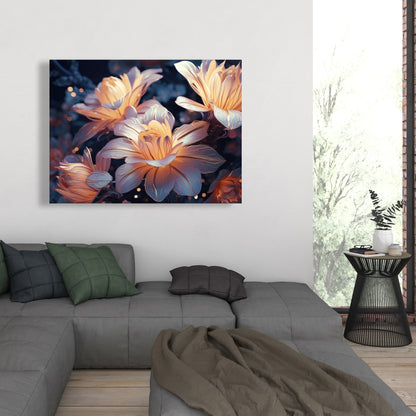 Pixie Flowers - White Canvas Home Decor for Elegant Spaces