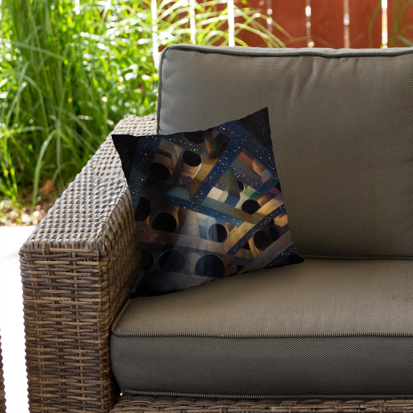 Pipe Dream Poly Twill Throw Pillow - Stylish Home Decor