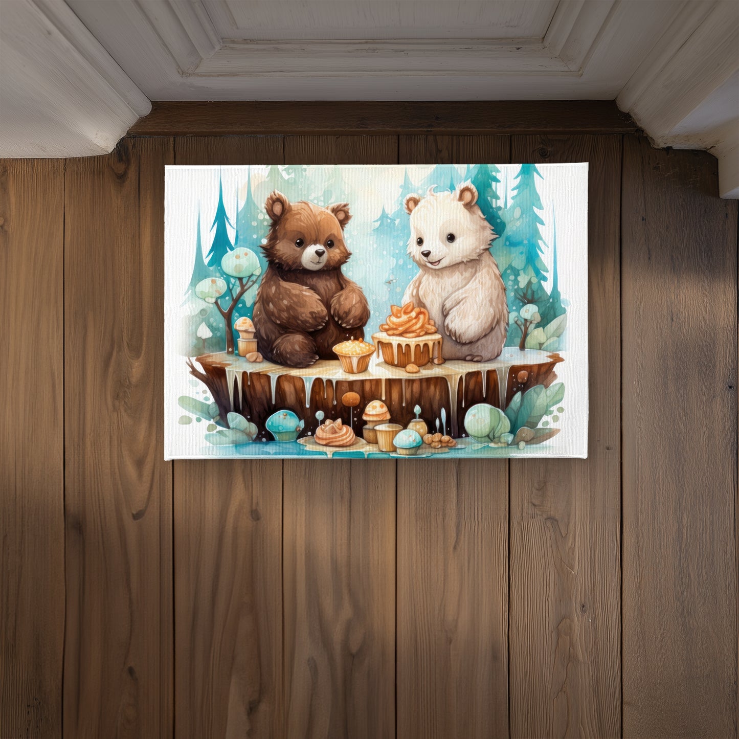 The dessert Turquoise Indoor Outdoor Door Mat - Home Decor