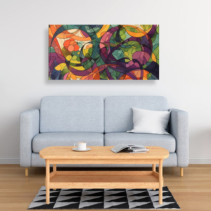 Converge - Purple Canvas Wall Art for Home Decor