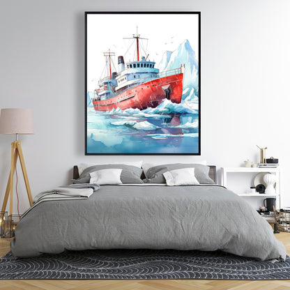 Breaking the ice - 36"x36" Framed canvas