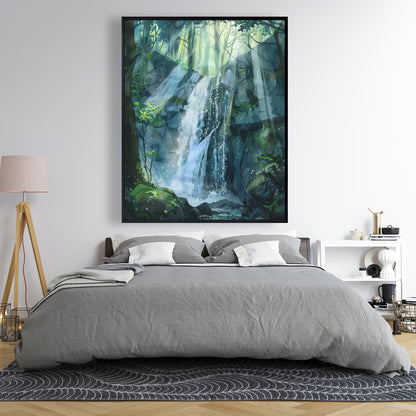Sleeping fall - 36"x36" Framed canvas