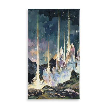 Magical beams Purple Indoor/Outdoor Tablecloth for Home Decor